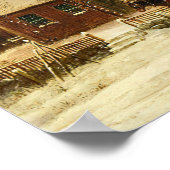 Winter Scene、コネチカット州ニューヘブン ポスター (角)