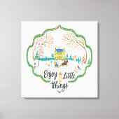 Winter Scene Art  Cozy Snow Landscape Canvas Print キャンバスプリント (正面)