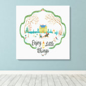 Winter Scene Art  Cozy Snow Landscape Canvas Print キャンバスプリント (インサイチュ (ウッドフロア))