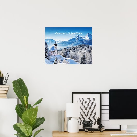 Winter scene custom ポスター (ホームオフィス)