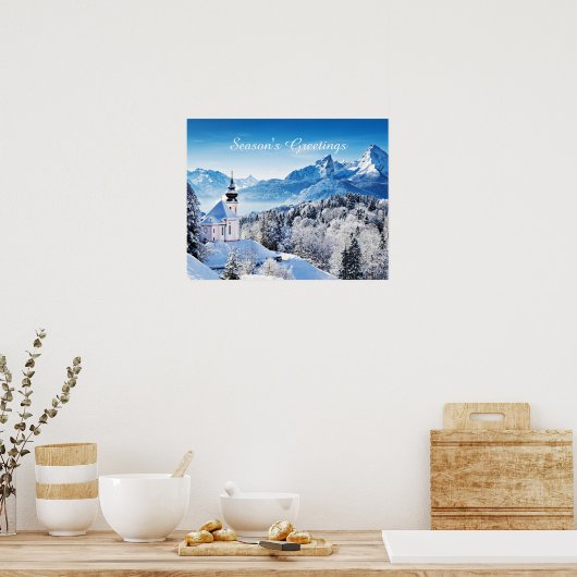 Winter scene custom  ポスター (キッチン)