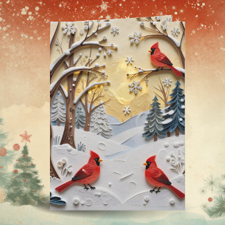 Winter Scene | Enchanted Forest & Cardinals カード