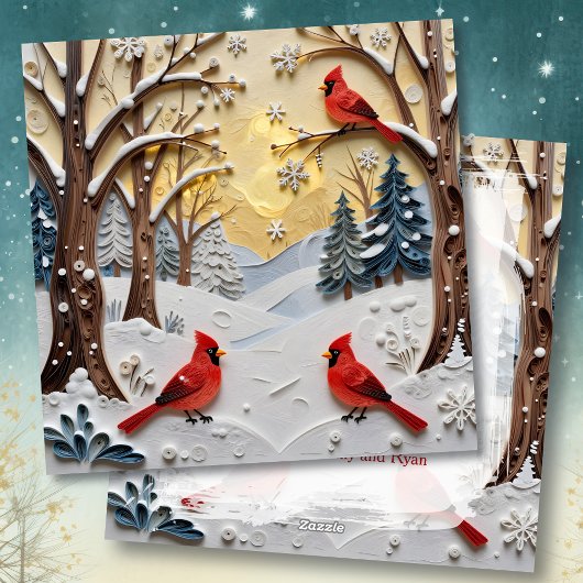 Winter Scene | Enchanted Forest & Cardinals シーズンカード