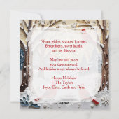 Winter Scene | Enchanted Forest & Cardinals シーズンカード (裏面)