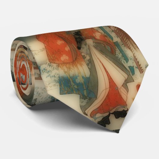 Winter Scene from The Tale of Genji – Hiroshige ネクタイ (ロール)