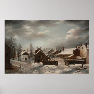 Winter Scene in Brooklyn - Francis Guy ポスター