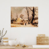 Winter Scene in New England by Durrie ポスター (キッチン)