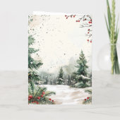 Winter Scene Merry Christmas シーズンカード (裏面)