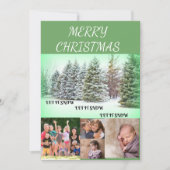 Winter Scene Merry Christmas 4 Photo Collage シーズンカード (正面)