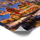 Winter Scene Merry Christmas Poster ポスター (角)