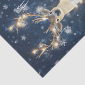 Winter Scene of a Deer Draped in Xmas Lights 薄葉紙 (詳細)
