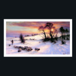Winter Scene Painting by Joseph Farquharson ポスター<br><div class="desc">Winter Scene Painting Christmas / New Year's / Any Occasion Gift Small Poster.  "The Evening Glow",  circa 1901 - 1905. Artist Joseph Farquharson. Matching cards and gifts available in the Christmas & New Year / Fine Art Category of our store.</div>