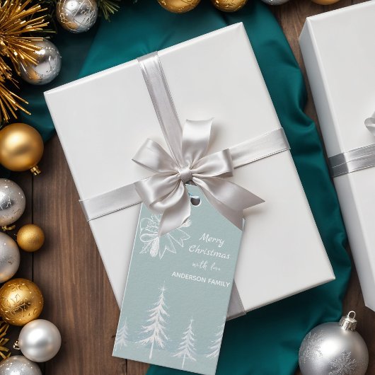 Winter Scene Snowy Forest Christmas  ギフトタグ