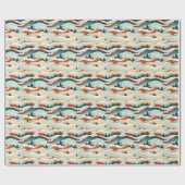 Winter Scene Trees Mountains Snow ラッピングペーパー (フラット)