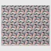 Winter Scene Trees Mountains Snow ラッピングペーパー (フラット)