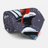 Winter Scene With Cardinal Bird Holiday Christmas  ネクタイ (ロール)