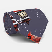 Winter Scene With Cardinal Bird Holiday Christmas ネクタイ (ロール)