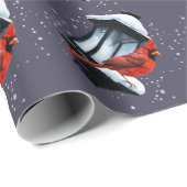 Winter Scene With Cardinal Bird Holiday Christmas ラッピングペーパー (ロールコーナー)