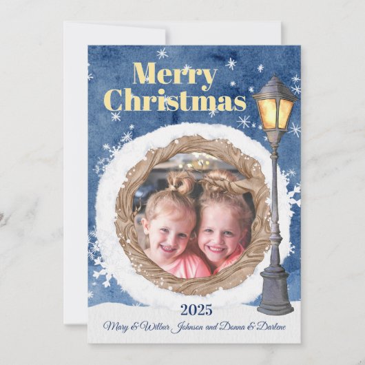 Winter Scene with Lamppost シーズンカード (正面)