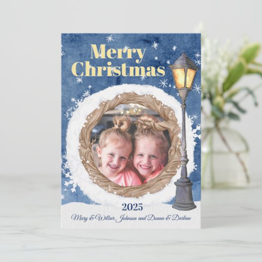 Winter Scene with Lamppost シーズンカード (スタンド正面)