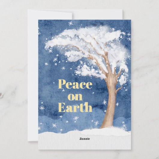 Winter Scene with Lamppost シーズンカード (裏面)