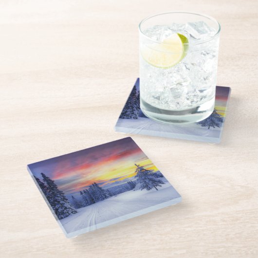 Winter scenery  ガラスコースター (アングル)
