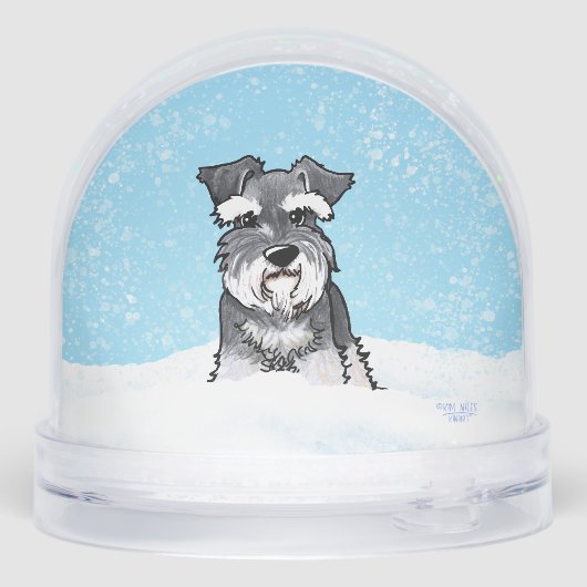 Winter Schnauzer Christmas Art (裏面)