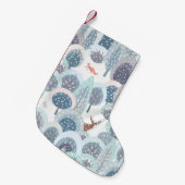 Winter seamless pattern with abstract flat handdra スモールクリスマスストッキング (正面 (吊り時))