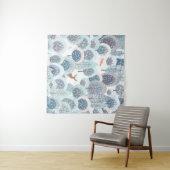 Winter seamless pattern with abstract flat handdra タペストリー (インサイチュ(横))