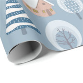 Winter seamless pattern with abstract flat handdra ラッピングペーパー (ロールコーナー)