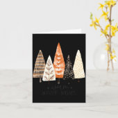 Winter Season Simple Ne Trees  カード (黄色い花)