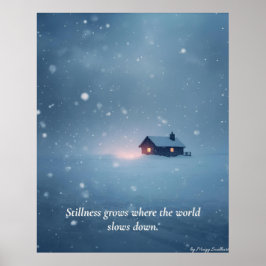 Winter Serenity Art Print – “Soft Light in Quiet S ポスター