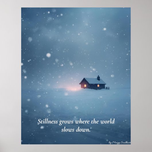 Winter Serenity Art Print – “Soft Light in Quiet S ポスター (正面)