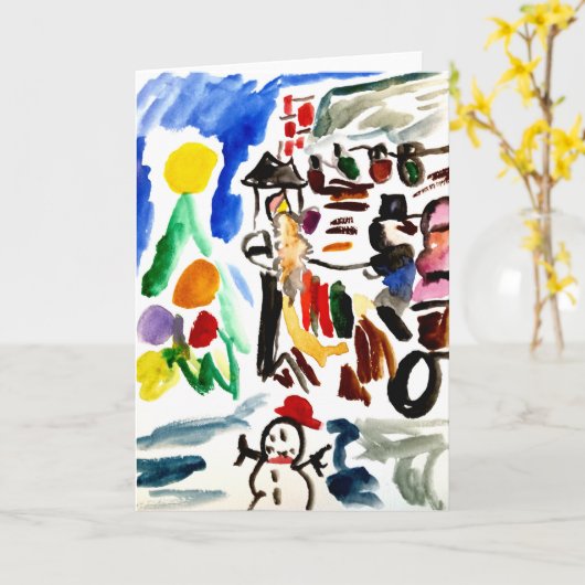 Winter set  カード (黄色い花)