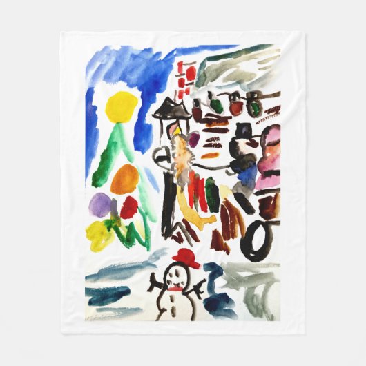 Winter set  フリースブランケット (正面)