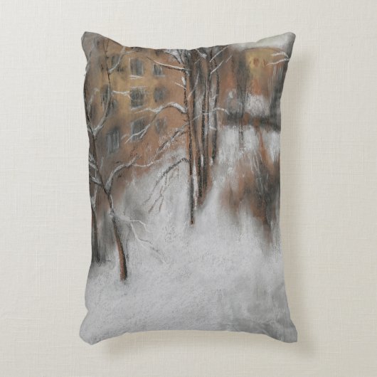 Winter Silence by the Window アクセントクッション (正面(垂直))