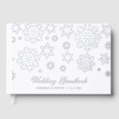 Winter Silver Snowflakes Wedding ゲストブック (正面)