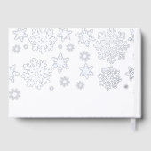 Winter Silver Snowflakes Wedding ゲストブック (裏面)