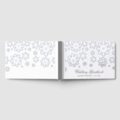 Winter Silver Snowflakes Wedding ゲストブック (全面)