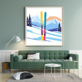 Winter Ski Mountain ポスター