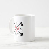 Winter Ski Slopes Monogram Mug コーヒーマグカップ (正面左)