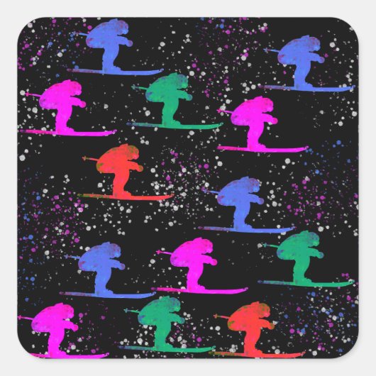 WINTER SKIER スクエアシール (正面)