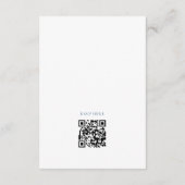 Winter Sky Navy and Gold Floral Wedding エンクロージャーカード (裏面)