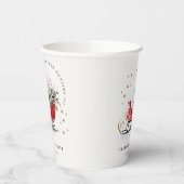 Winter Sleigh Its Cold Outside Neutral Baby Shower 紙コップ (左)