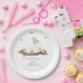Winter Sleigh Polar Bear Baby Shower Welcome  ペーパープレート (パーティー)