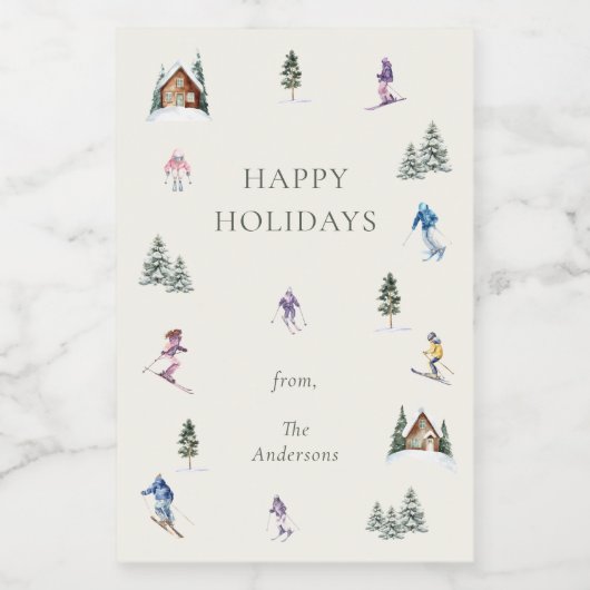 WINTER SLOPES  ワインラベル (シングルラベル)