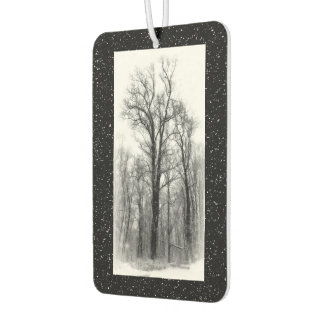 Winter Snow and Poplar Trees Air Freshener カーエアーフレッシュナー