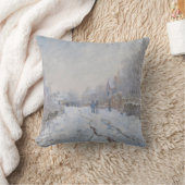 Winter Snow at Argeteuil クッション (ブランケット)