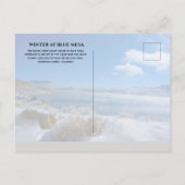 Winter Snow at Blue Mesa Resrvoir, Curecanti NRA ポストカード (裏面)