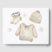 Winter Snow Baby It's Cold Outside Baby Shower ゲストブック (裏面)